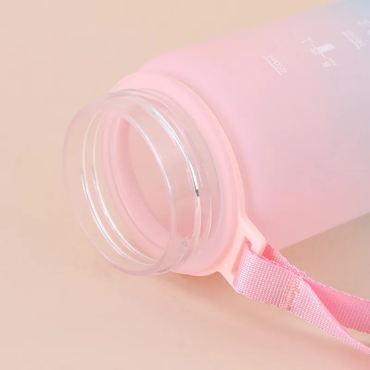 Botella de agua deportiva de gran capacidad, vaso de plástico colorido a prueba de fugas, para viaje al aire libre, gimnasio y Fitness, 500/650/1000ML 6