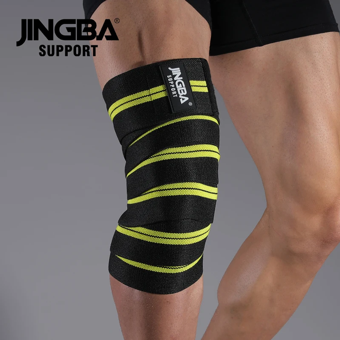 1 Uds. Correas presurizadas para Fitness gimnasio levantamiento de pesas sentadillas entrenamiento vendajes elásticos envolturas de compresión para piernas y rodillas 8