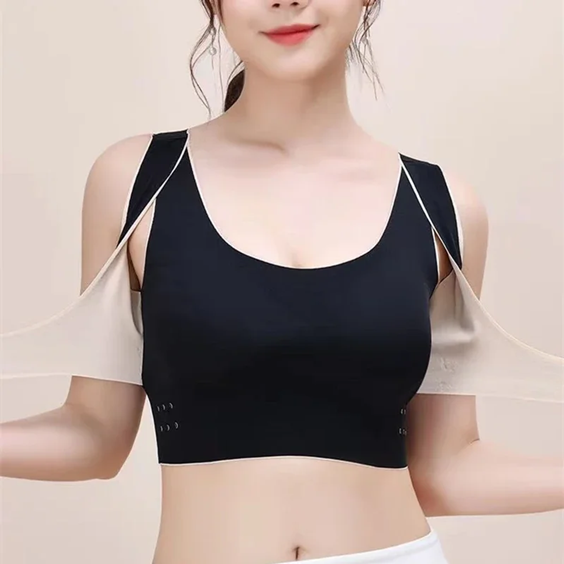 Ropa interior deportiva sin rastro para mujer, chaleco de Yoga a prueba de golpes, antiflacidez, hermosa espalda, Fitness, sujetador sin anillo de acero 13