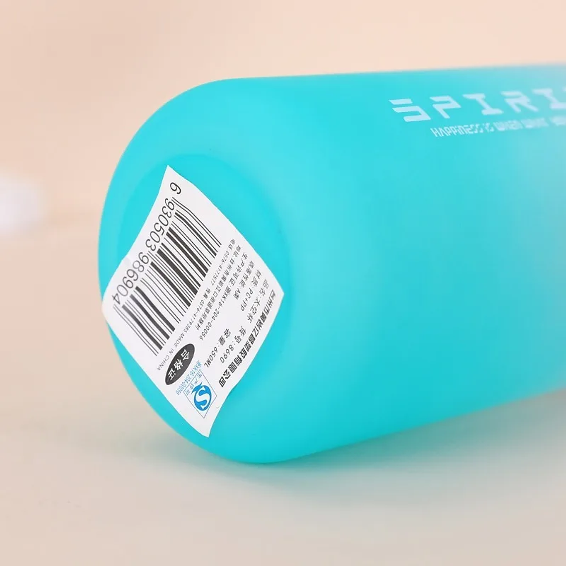 Botella de agua deportiva de gran capacidad, vaso de plástico colorido a prueba de fugas, para viaje al aire libre, gimnasio y Fitness, 500/650/1000ML 11