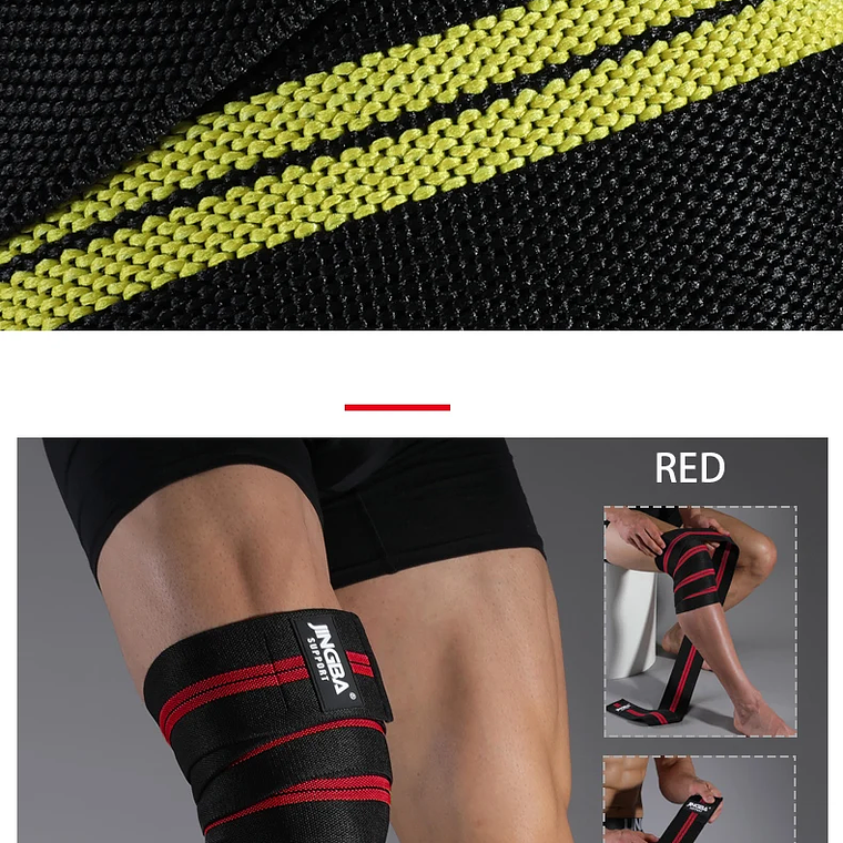 1 Uds. Correas presurizadas para Fitness gimnasio levantamiento de pesas sentadillas entrenamiento vendajes elásticos envolturas de compresión para piernas y rodillas 15