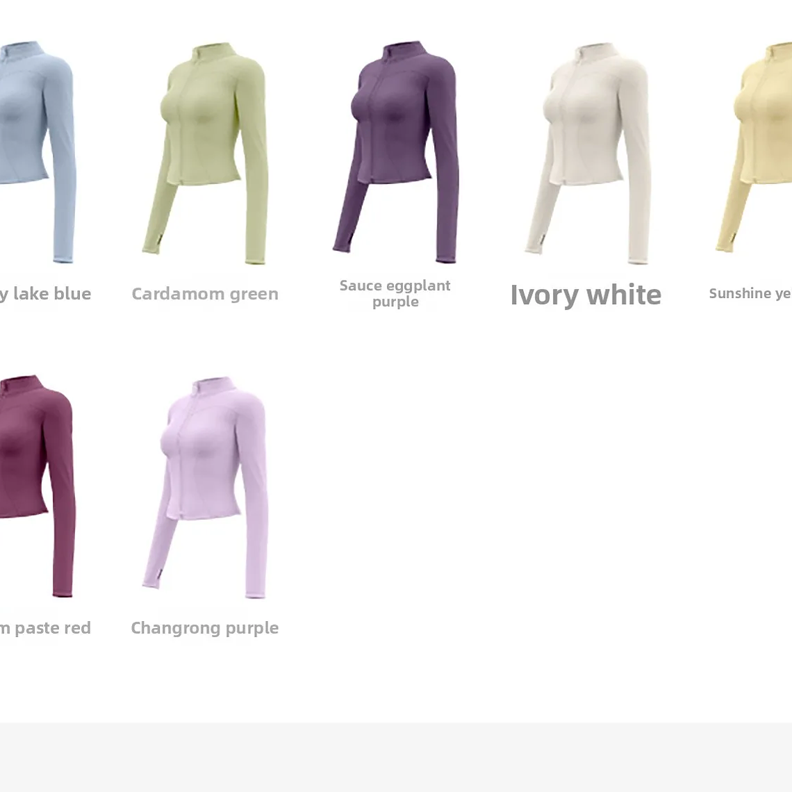 Chaqueta nueva para mujer, ropa de Yoga, abrigo para mujer, redondo, elástico alto, ejercicio, Yoga, Fitness, manga larga, cuello levantado, Tops de Yoga finos 25