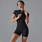 Conjunto de Yoga para mujer, monos de una pieza con cremallera, manga corta, ropa de entrenamiento de realce para gimnasio, mono deportivo, chándal - Thumbnail 20