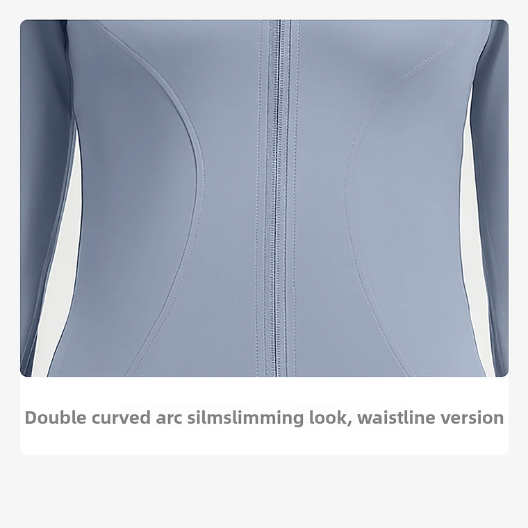 Chaqueta nueva para mujer, ropa de Yoga, abrigo para mujer, redondo, elástico alto, ejercicio, Yoga, Fitness, manga larga, cuello levantado, Tops de Yoga finos 30