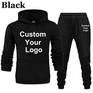 Personaliza tu logotipo sudaderas con capucha pantalones 2 unids/set sudadera pantalones de chándal gimnasios masculinos Fitness Tops pantalones Joggers ropa deportiva chándales