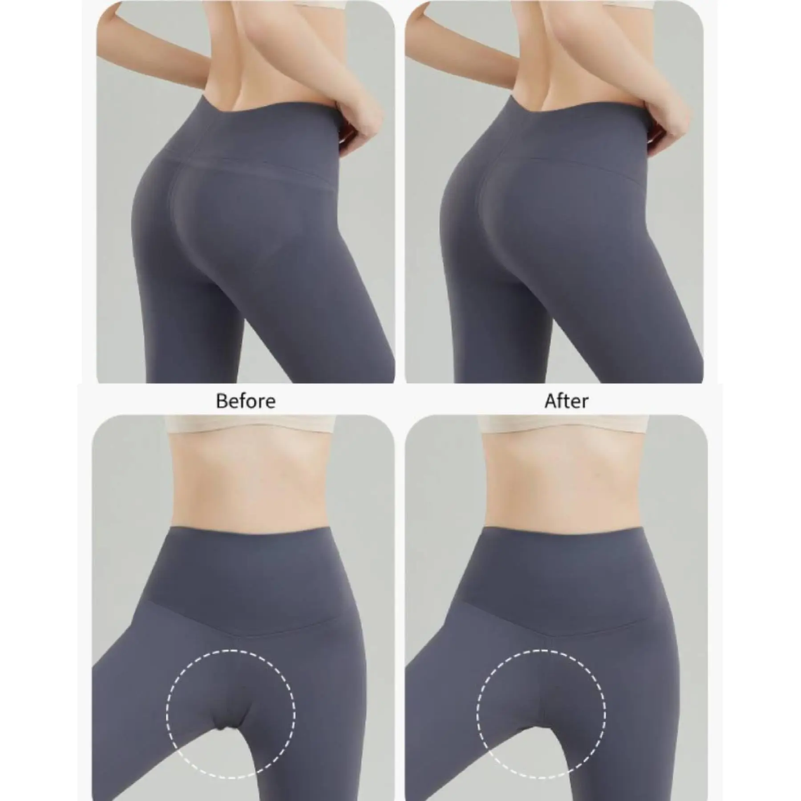 Tanga correctora con cubierta de punta de camello para mujer, ropa interior sin costuras, ropa interior sin costuras para fitness, leggings, Yoga 2