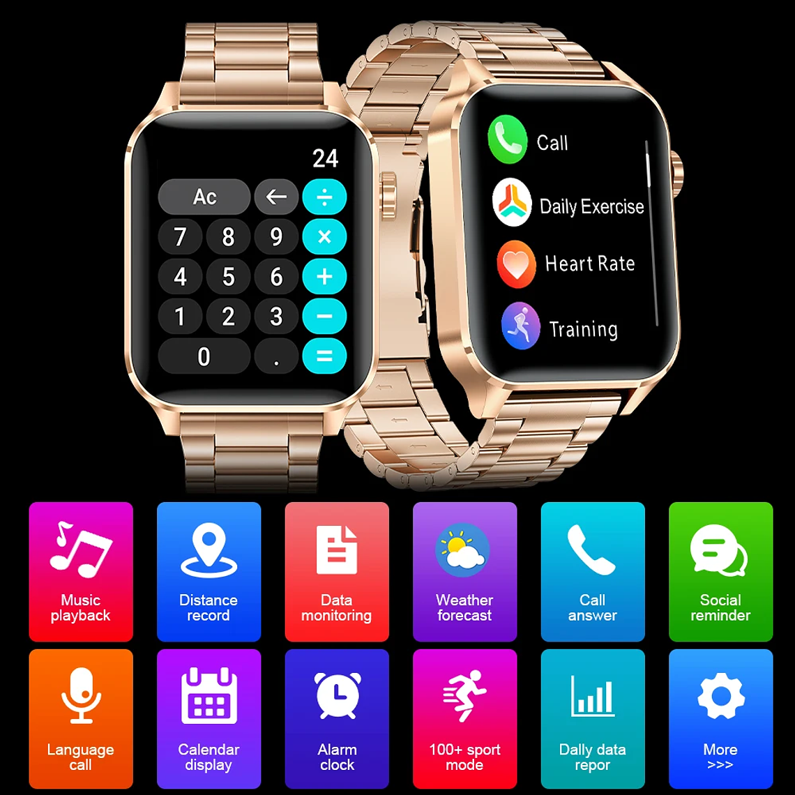 Reloj inteligente LIGE para hombres y mujeres, reloj inteligente deportivo de lujo con pantalla completamente táctil, resistente al agua, para Xiaomi, Huawei, Android, iOS, iPhone 4
