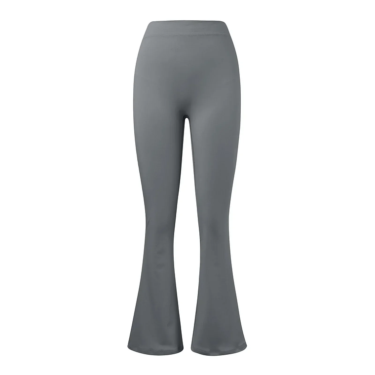 Pantalones acampanados a la moda para mujer, pantalones deportivos con cintura trasera en V, cintura alta, nalgas hermosas, pantalones deportivos, color sólido, ajustados La 8