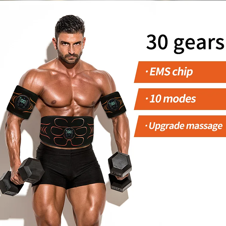 Cinturón Tonificador Abdominal, Estimulador Muscular EMS, Entrenador de Abdominales, Tonificador Muscular, Carga USB, Moldea el Cuerpo, Pierde Peso, Quema Grasa, Fitness Unisex 14