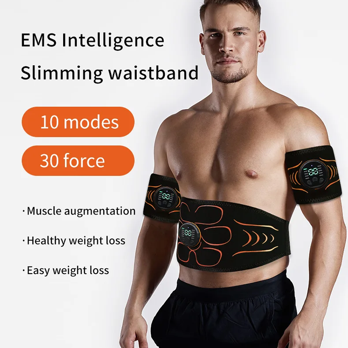 Cinturón Tonificador Abdominal, Estimulador Muscular EMS, Entrenador de Abdominales, Tonificador Muscular, Carga USB, Moldea el Cuerpo, Pierde Peso, Quema Grasa, Fitness Unisex 15