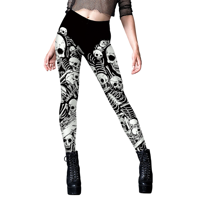 Nadanbao-mallas deportivas de Halloween para mujer, Leggings con estampado 3D Digital de Calavera, pantalones elásticos sexys, ajustados de cintura alta, novedad 10
