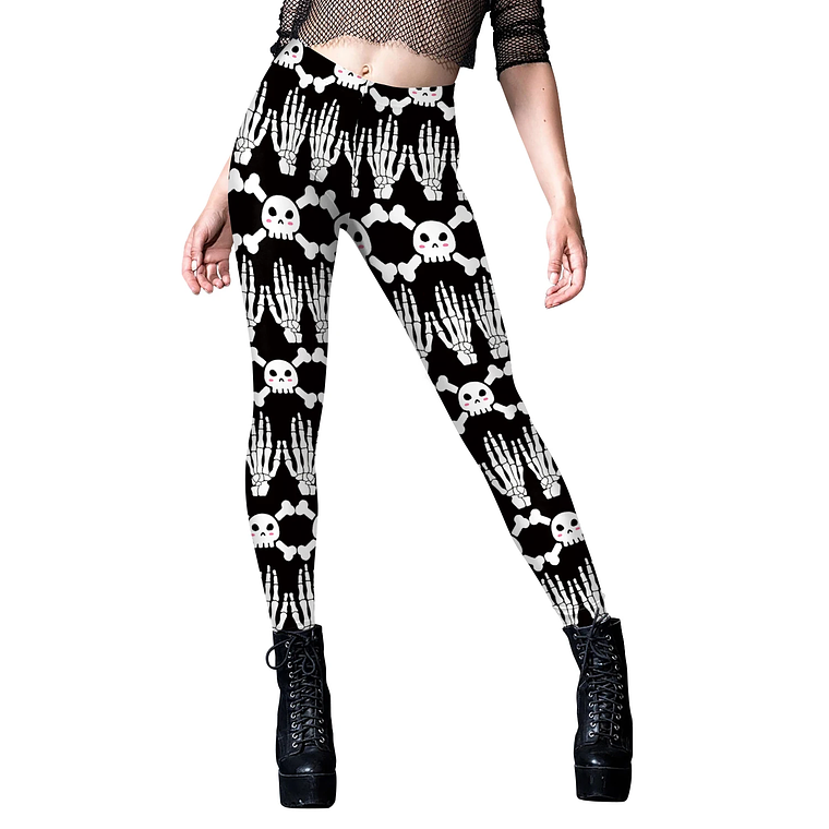 Nadanbao-mallas deportivas de Halloween para mujer, Leggings con estampado 3D Digital de Calavera, pantalones elásticos sexys, ajustados de cintura alta, novedad 12