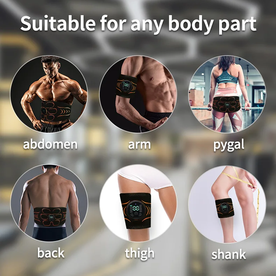 Cinturón Tonificador Abdominal, Estimulador Muscular EMS, Entrenador de Abdominales, Tonificador Muscular, Carga USB, Moldea el Cuerpo, Pierde Peso, Quema Grasa, Fitness Unisex 18