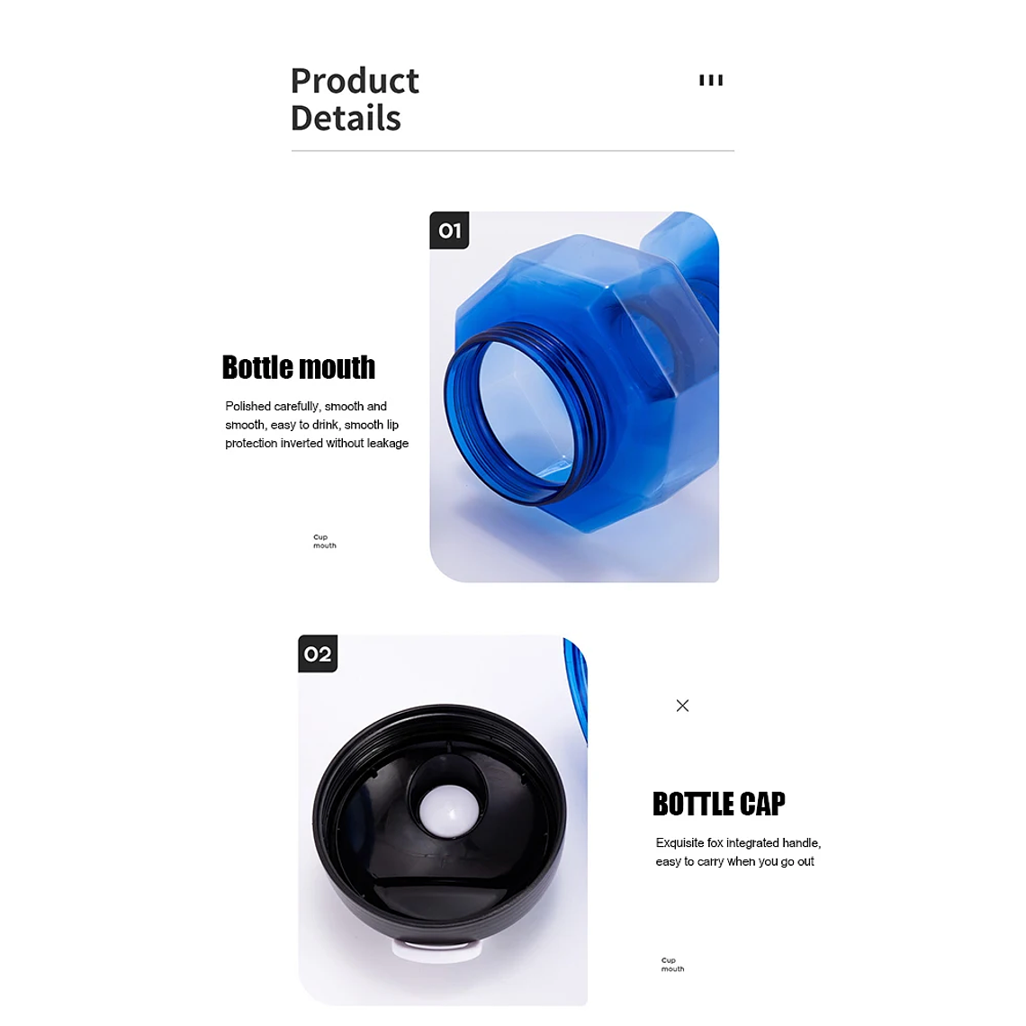 Hervidor de agua con forma de mancuerna para mascotas, multifuncional, para gimnasio, deportes, al aire libre, Fitness, ciclismo, acampada, botella de agua fría, 2600mL 22