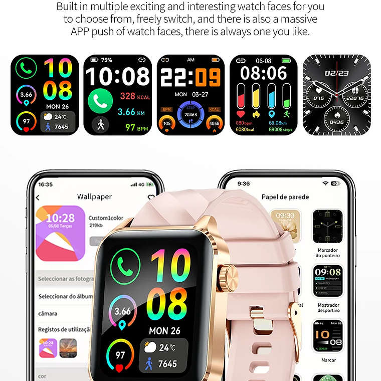 Reloj inteligente LIGE para hombres y mujeres, reloj inteligente deportivo de lujo con pantalla completamente táctil, resistente al agua, para Xiaomi, Huawei, Android, iOS, iPhone 20