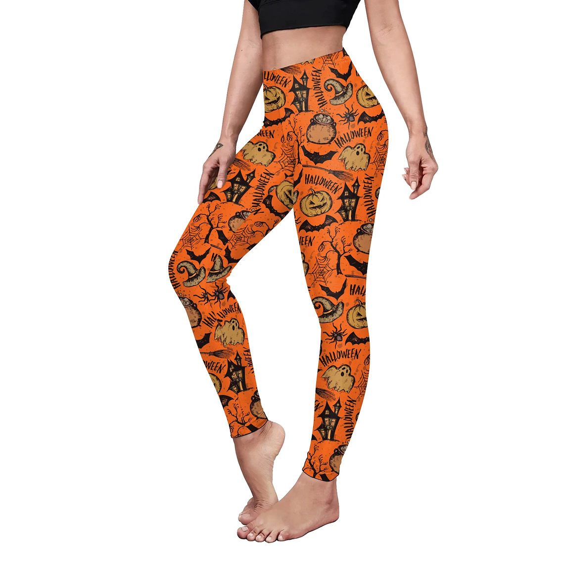 Nadanbao-mallas deportivas de Halloween para mujer, Leggings con estampado 3D Digital de Calavera, pantalones elásticos sexys, ajustados de cintura alta, novedad 30