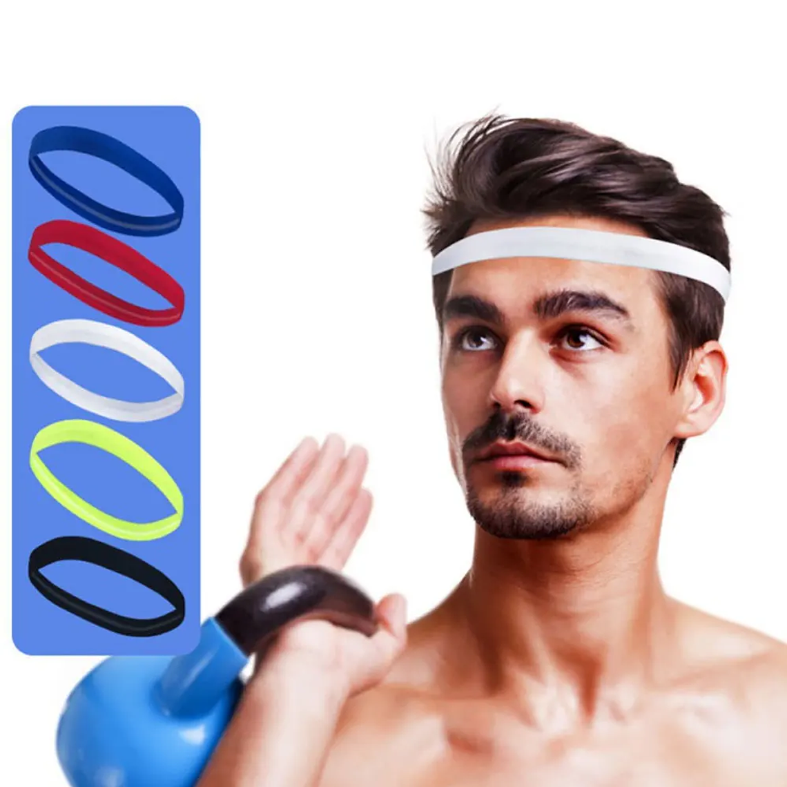 BraceTop-Diadema deportiva de 20 colores, bandas para el cabello para Yoga, banda elástica antideslizante para correr y Fitness, accesorios para el cabello de fútbol para mujeres y hombres 41