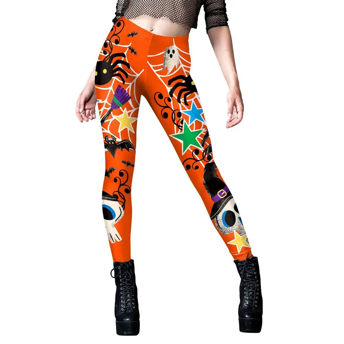 Nadanbao-mallas deportivas de Halloween para mujer, Leggings con estampado 3D Digital de Calavera, pantalones elásticos sexys, ajustados de cintura alta, novedad 49