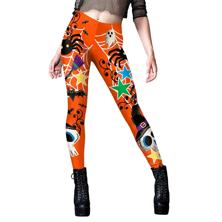 Nadanbao-mallas deportivas de Halloween para mujer, Leggings con estampado 3D Digital de Calavera, pantalones elásticos sexys, ajustados de cintura alta, novedad 49