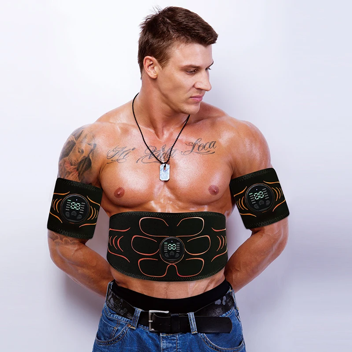 Cinturón Tonificador Abdominal, Estimulador Muscular EMS, Entrenador de Abdominales, Tonificador Muscular, Carga USB, Moldea el Cuerpo, Pierde Peso, Quema Grasa, Fitness Unisex 5