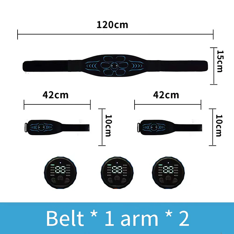 Cinturón Tonificador Abdominal, Estimulador Muscular EMS, Entrenador de Abdominales, Tonificador Muscular, Carga USB, Moldea el Cuerpo, Pierde Peso, Quema Grasa, Fitness Unisex 9