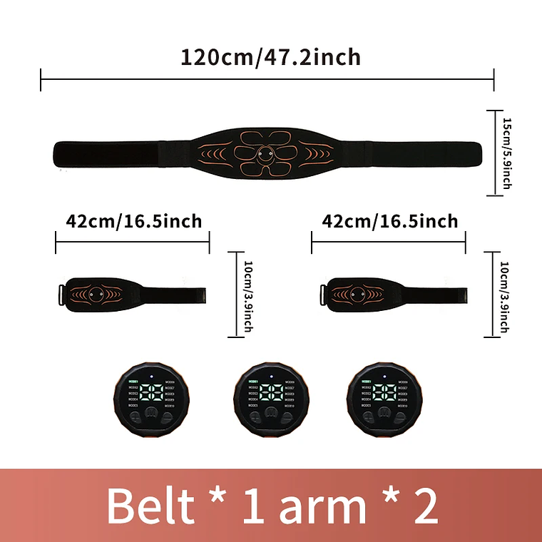 Cinturón Tonificador Abdominal, Estimulador Muscular EMS, Entrenador de Abdominales, Tonificador Muscular, Carga USB, Moldea el Cuerpo, Pierde Peso, Quema Grasa, Fitness Unisex 10