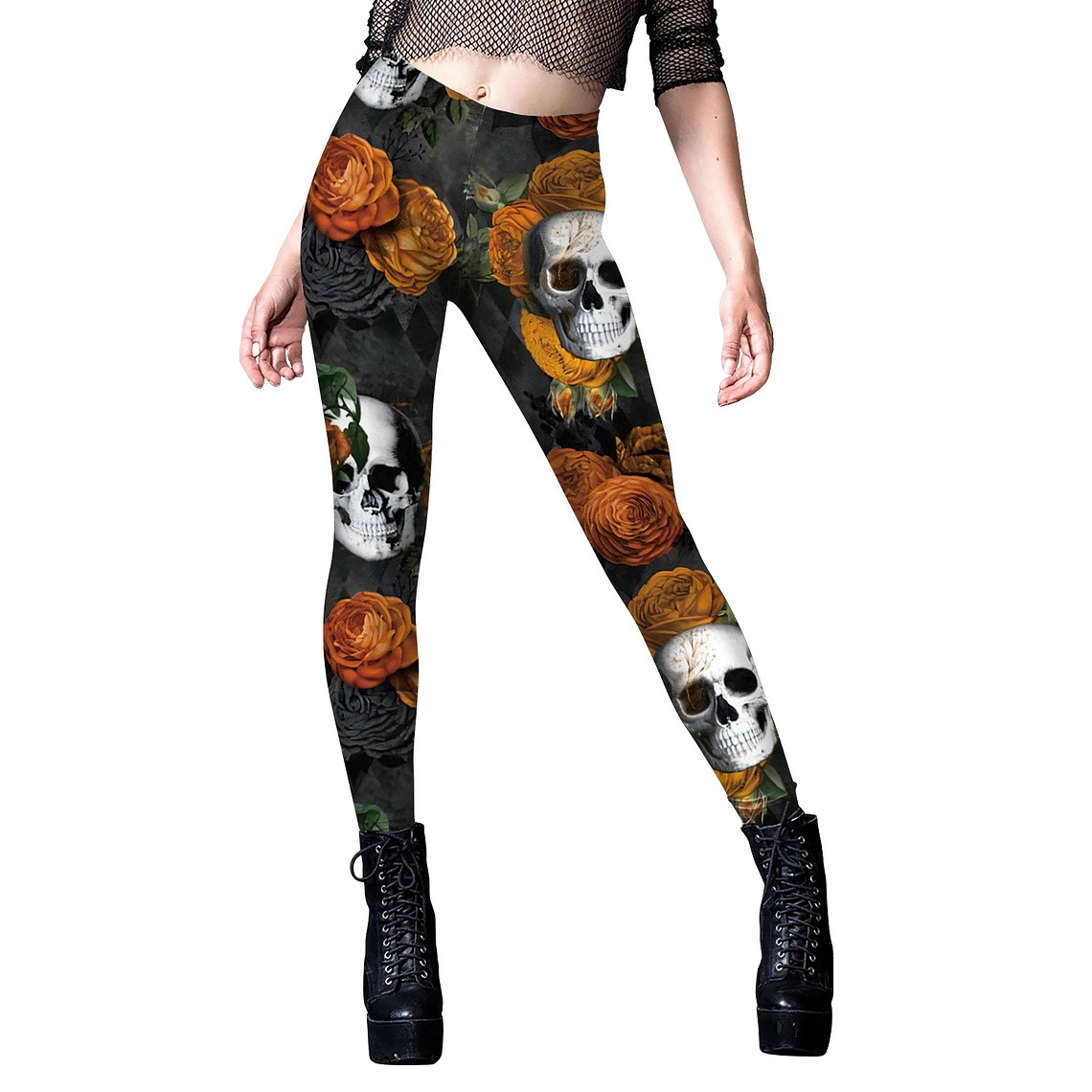 Nadanbao-mallas deportivas de Halloween para mujer, Leggings con estampado 3D Digital de Calavera, pantalones elásticos sexys, ajustados de cintura alta, novedad 8