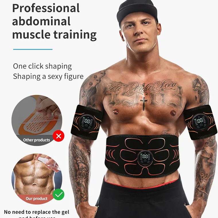 Cinturón Tonificador Abdominal, Estimulador Muscular EMS, Entrenador de Abdominales, Tonificador Muscular, Carga USB, Moldea el Cuerpo, Pierde Peso, Quema Grasa, Fitness Unisex 13