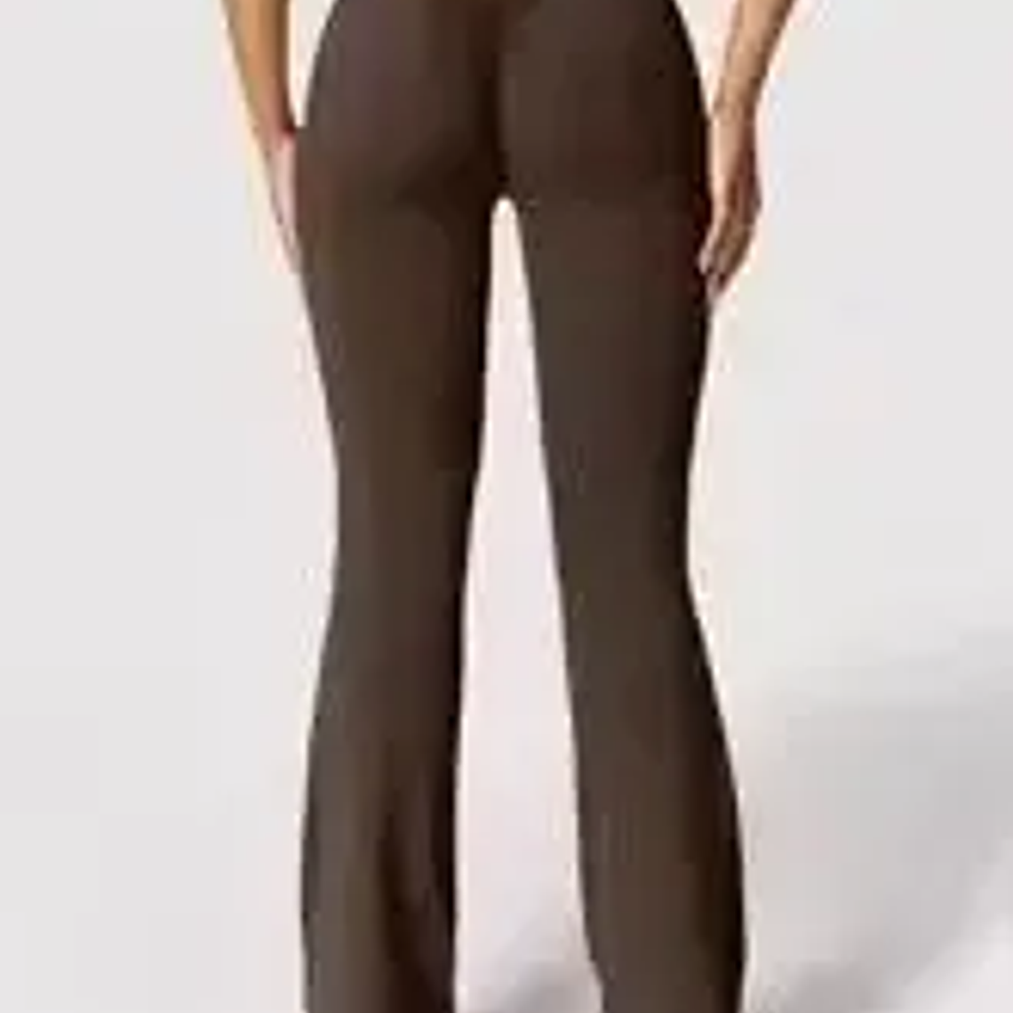Pantalones acampanados a la moda para mujer, pantalones deportivos con cintura trasera en V, cintura alta, nalgas hermosas, pantalones deportivos, color sólido, ajustados La 10