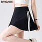 BIVIGAOS verano doble raya deporte tenis faldas cortas mujeres falso dos piezas estiramiento correr Fitness Golf A-line Yoga Mini falda - thumbnail 7