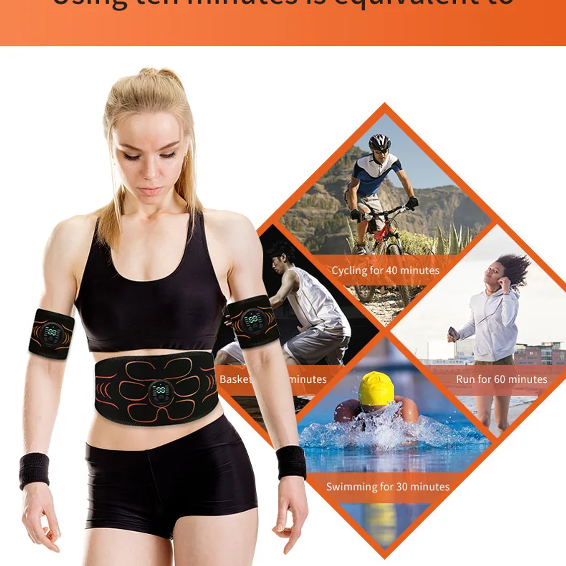 Cinturón Tonificador Abdominal, Estimulador Muscular EMS, Entrenador de Abdominales, Tonificador Muscular, Carga USB, Moldea el Cuerpo, Pierde Peso, Quema Grasa, Fitness Unisex 17