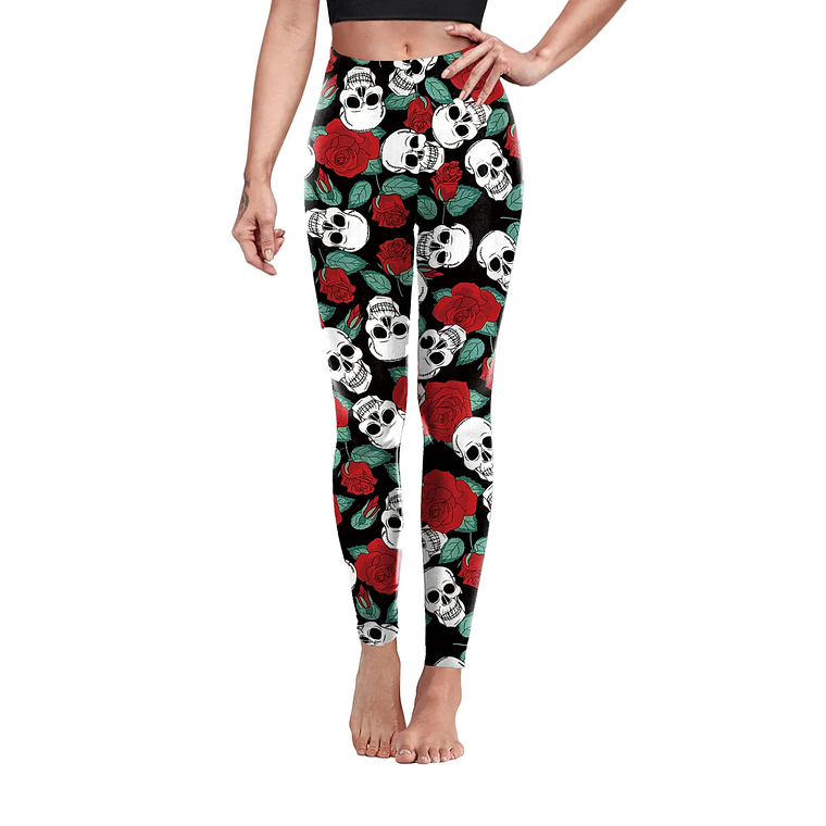 Nadanbao-mallas deportivas de Halloween para mujer, Leggings con estampado 3D Digital de Calavera, pantalones elásticos sexys, ajustados de cintura alta, novedad 21