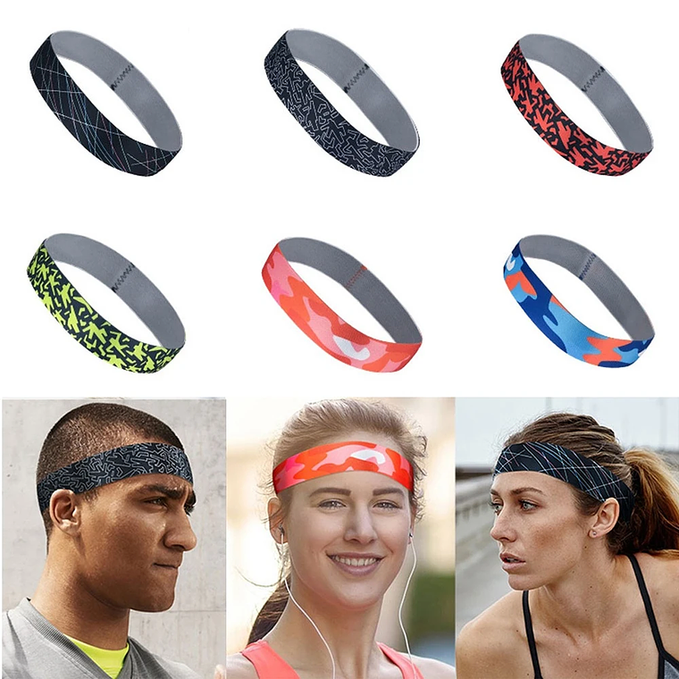 BraceTop-Diadema deportiva de 20 colores, bandas para el cabello para Yoga, banda elástica antideslizante para correr y Fitness, accesorios para el cabello de fútbol para mujeres y hombres 28