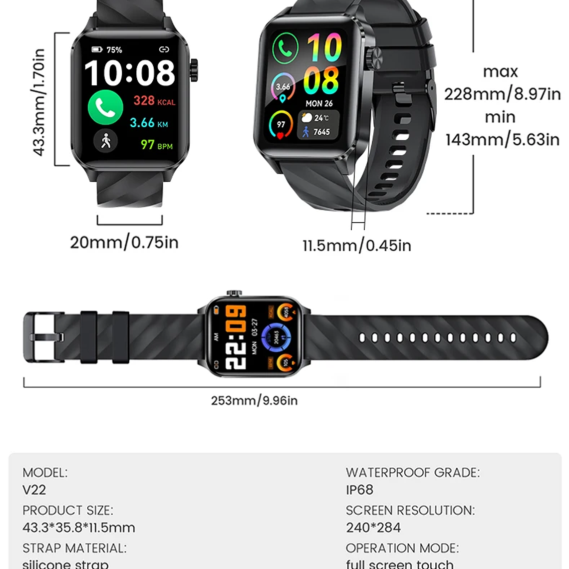 Reloj inteligente LIGE para hombres y mujeres, reloj inteligente deportivo de lujo con pantalla completamente táctil, resistente al agua, para Xiaomi, Huawei, Android, iOS, iPhone 27