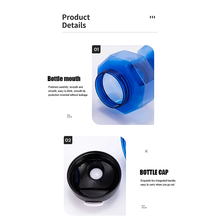 Hervidor de agua con forma de mancuerna para mascotas, multifuncional, para gimnasio, deportes, al aire libre, Fitness, ciclismo, acampada, botella de agua fría, 2600mL 22