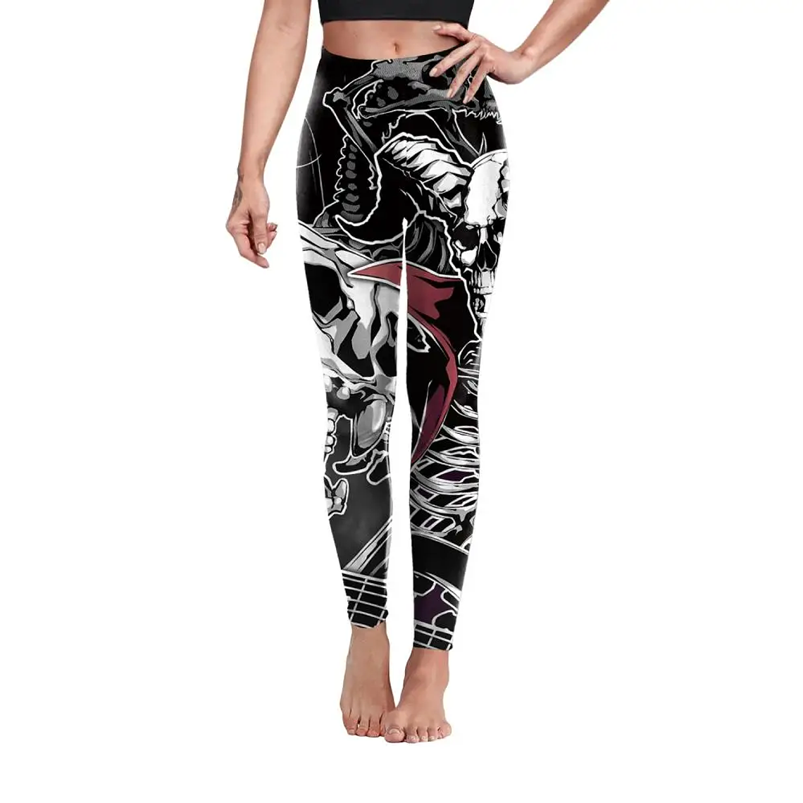 Nadanbao-mallas deportivas de Halloween para mujer, Leggings con estampado 3D Digital de Calavera, pantalones elásticos sexys, ajustados de cintura alta, novedad 43
