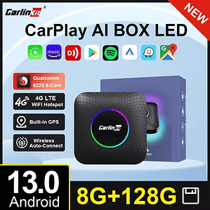 8G+128G Carlinkit CarPlay Ai Box LED Android 13 Inalámbrico Android Auto CarPlay Video TV Box Qualcomm SM6225 Caja de transmisión de 8 núcleos para VW Ford Kia Toyota Honda Benz MG BYD Mazda