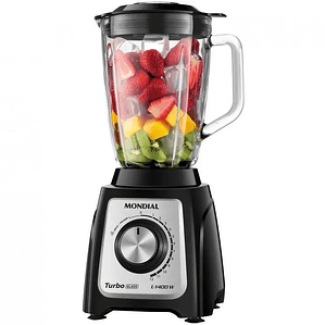 Licuadora de Vidrio Mondial Turbo L-1400 GI - 220V