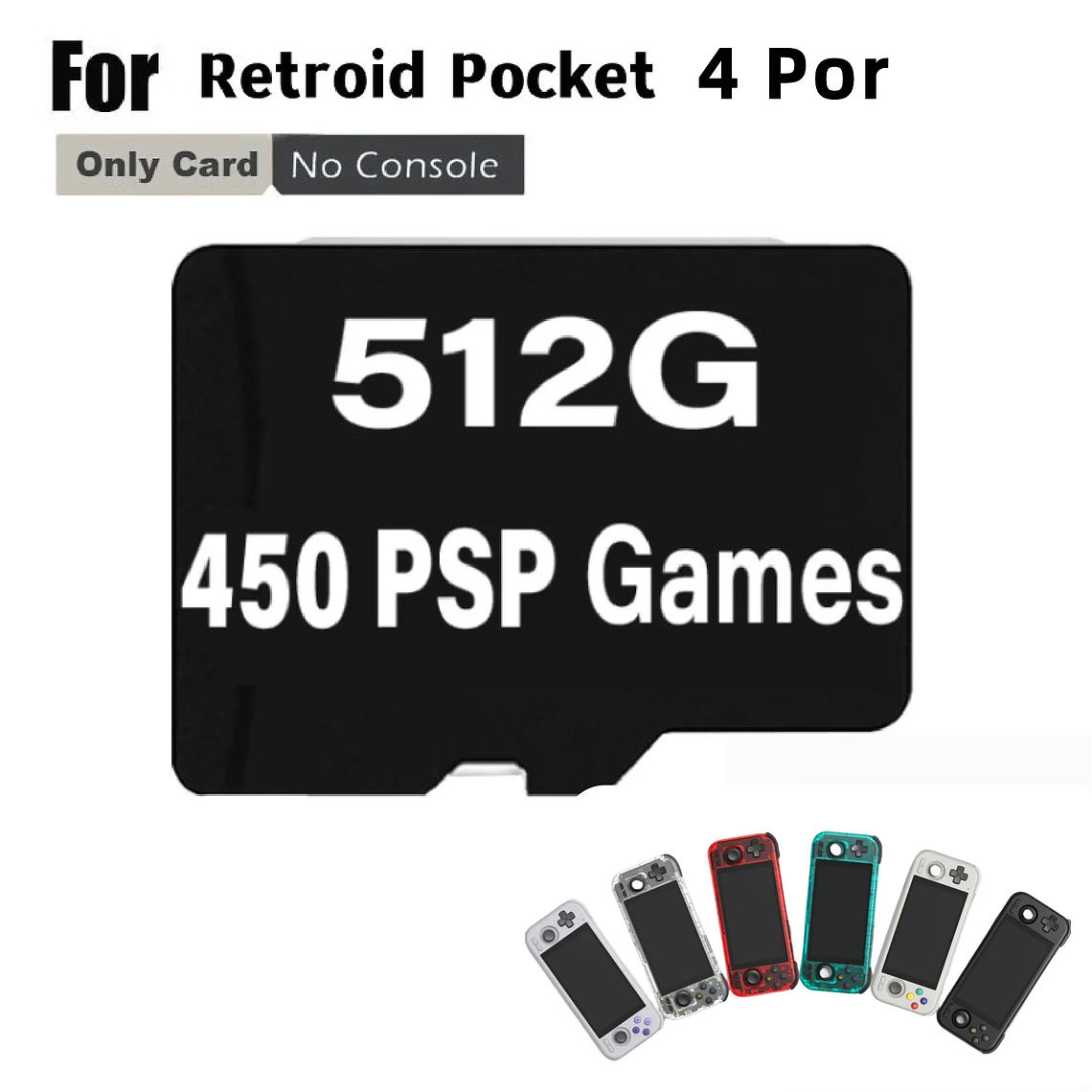 Tarjeta TF para Retroid Pocket 4 Pro, tarjeta SD para juegos retro portátiles, preinstalada con 70000 JUEGOS, 450 JUEGOS de PSP, 480 JUEGOS de PS2, memoria de 512 GB. 2