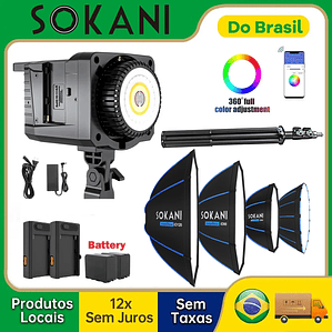 Sokani X100 Luz LED bicolor para vídeo, iluminación de montaje Bowens para fotografía, grabación de vídeo, disparo al aire libre, X100, 100W, RGB