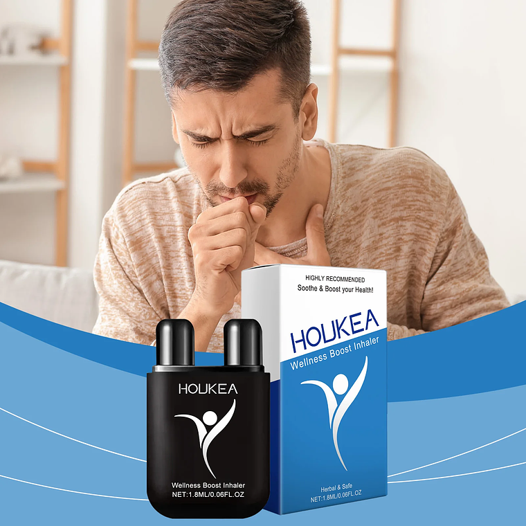 Houkea Natural Nasal Inhaler Gentle Light Care for Nasal Discomfort Enjoy Fresh Air with Oil Balm Spray Forms for Body Skin Care 2