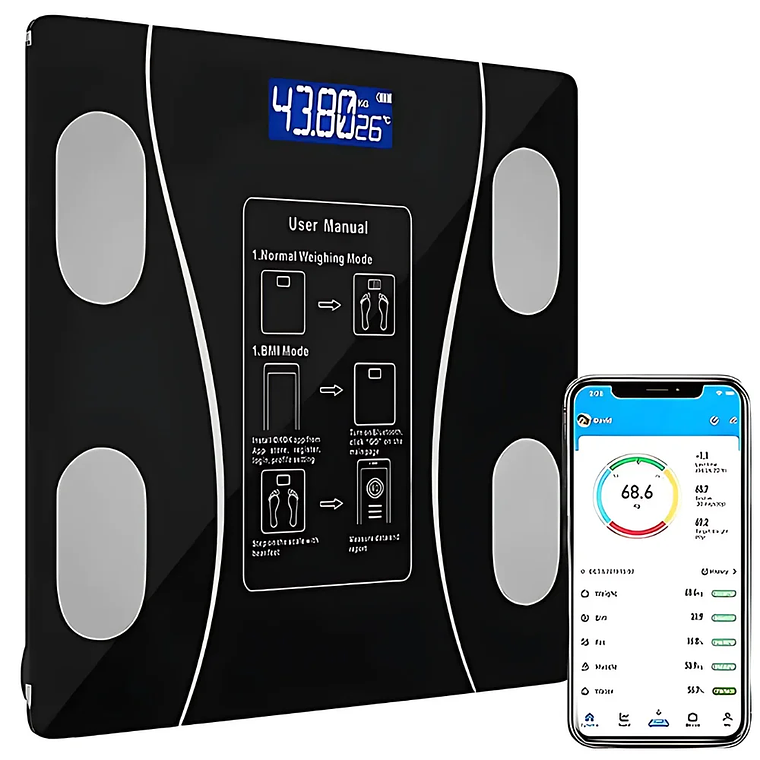 Báscula inteligente de bioimpedancia digital profesional Bluetooth de 180 kg 2