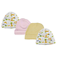 UD2 Winter Beanie and Casquette Baby Girl Infant Caps (Pack of 4) Soft Cotton for Newborn for Boys Outdoors Knitted Pattern - thumbnail 1