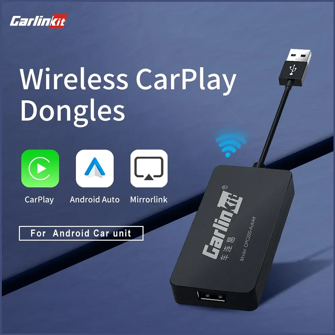 Gran oferta CarlinKit USB inalámbrico y con cable CarPlay Dongle Android Auto AI Box Mirrorlink reproductor Multimedia para coche Bluetooth conexión automática 1