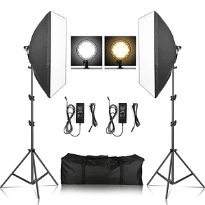 Kit de fotografía de luz Softbox, trípode de fotografía de 2M para luz de disco de caja suave Led de 45W, soporte de estudio fotográfico, iluminación, lámpara de grabación de vídeo