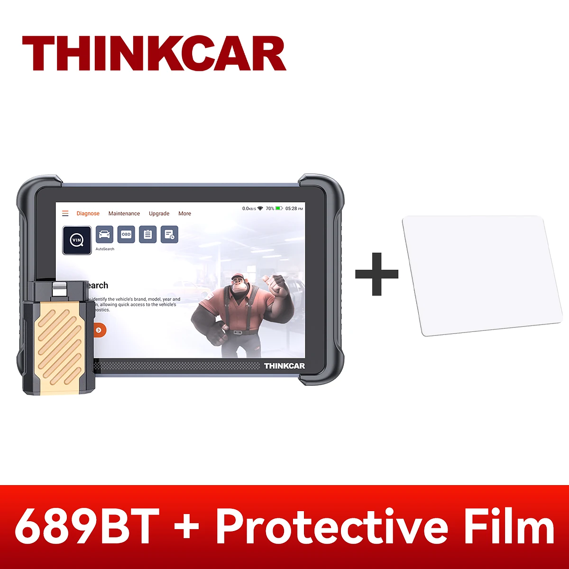 Programación de llaves THINKCAR THINKSCAN 689BT con KEY 101 Herramienta de diagnóstico automotriz Escáner OBD2 bidireccional Codificación de ECU CANFD DOIP 34 Restablecimiento completo Vida útil  7