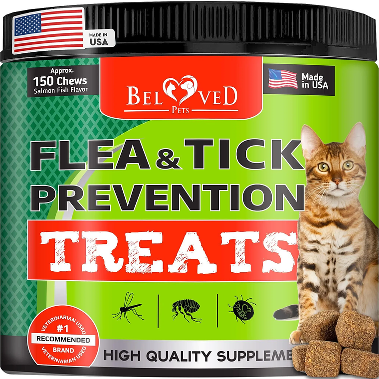 FCJ Salmon Fish Taste Chewable Pills for Cats Revolution Oral Flea Treatment Natural Pest Control Insect Repellents CANNOT Be 3