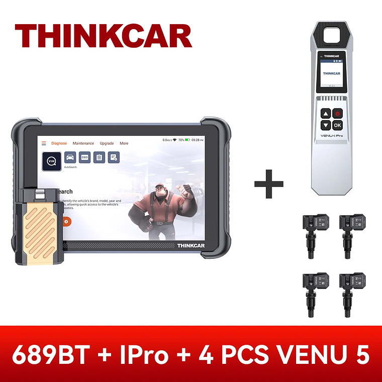 Programación de llaves THINKCAR THINKSCAN 689BT con KEY 101 Herramienta de diagnóstico automotriz Escáner OBD2 bidireccional Codificación de ECU CANFD DOIP 34 Restablecimiento completo Vida útil  10