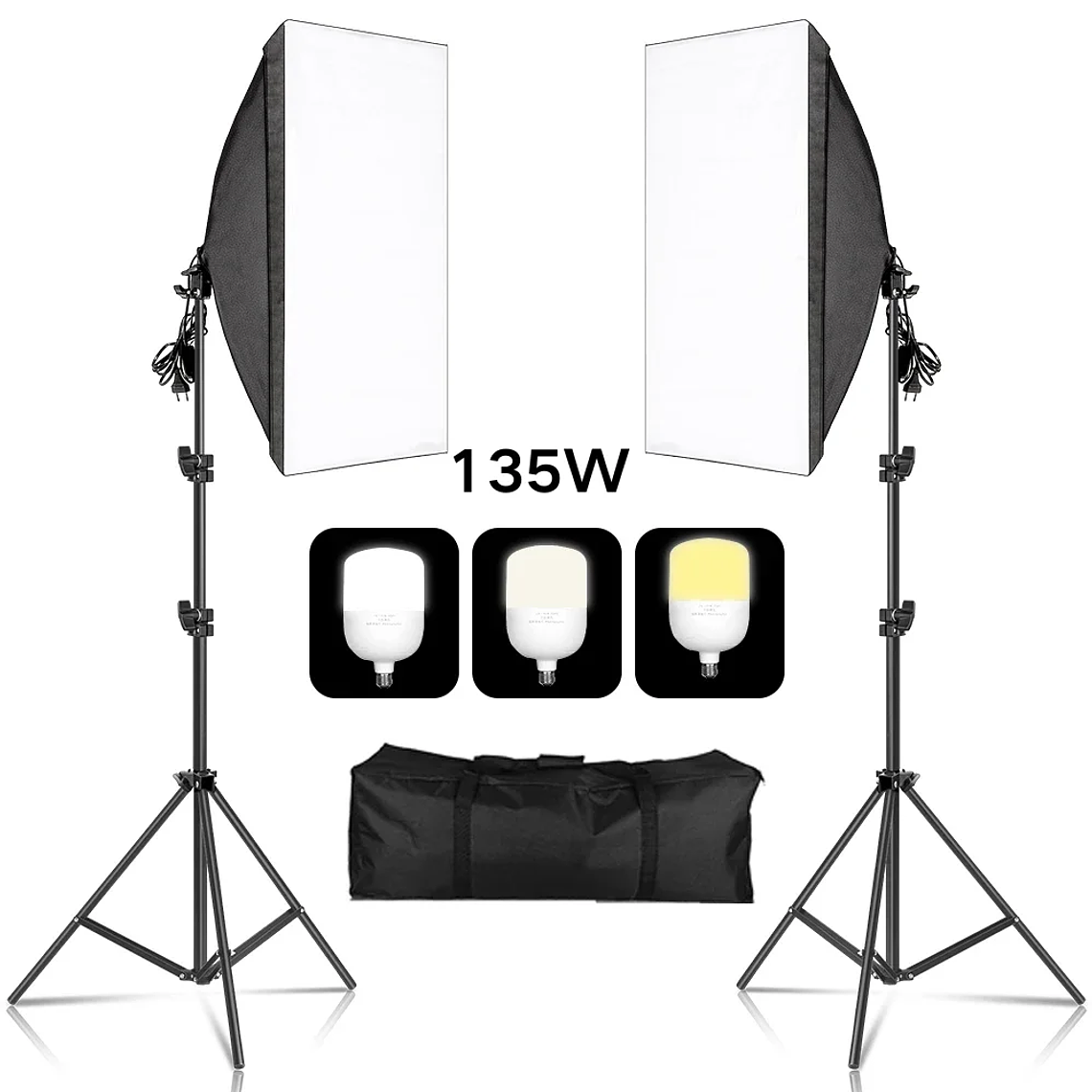 Kit de fotografía de luz Softbox, trípode de fotografía de 2M para luz de disco de caja suave Led de 45W, soporte de estudio fotográfico, iluminación, lámpara de grabación de vídeo 15