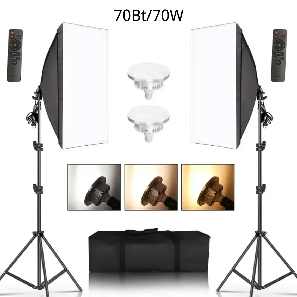 Kit de fotografía de luz Softbox, trípode de fotografía de 2M para luz de disco de caja suave Led de 45W, soporte de estudio fotográfico, iluminación, lámpara de grabación de vídeo 16